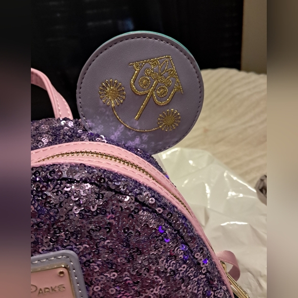 Loungefly Mickey Mouse Main Attraction Its A Small World Backpack (NWT) - Picture 4 of 8